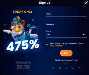 Euphoria Wins casino registration