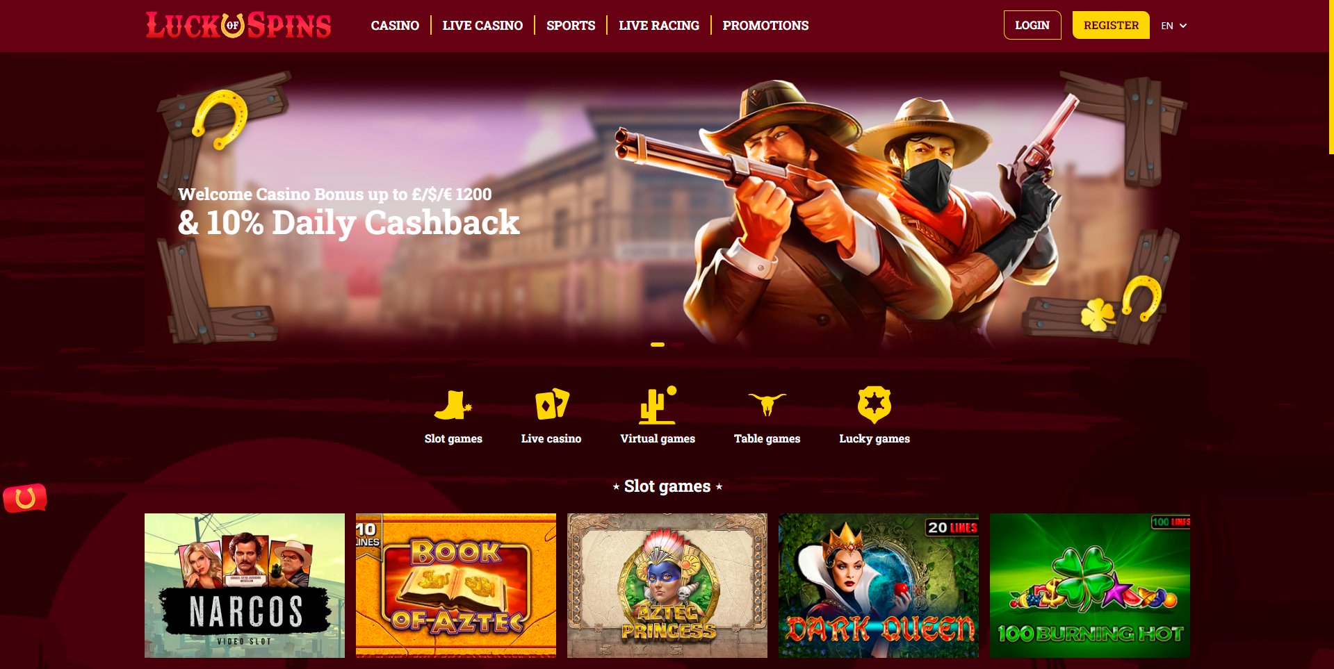 Luck of Spins site not on Gamstop