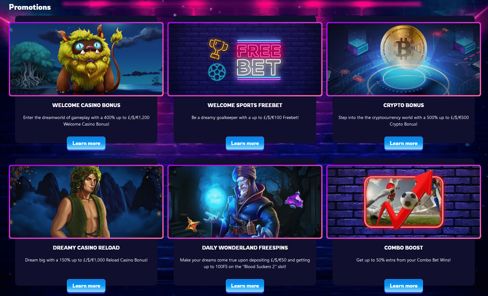 Slots Dreamer Bonuses