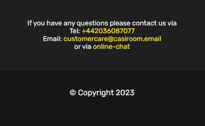 Casiroom casino Support