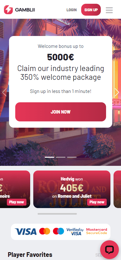 gamblii casino mobile version