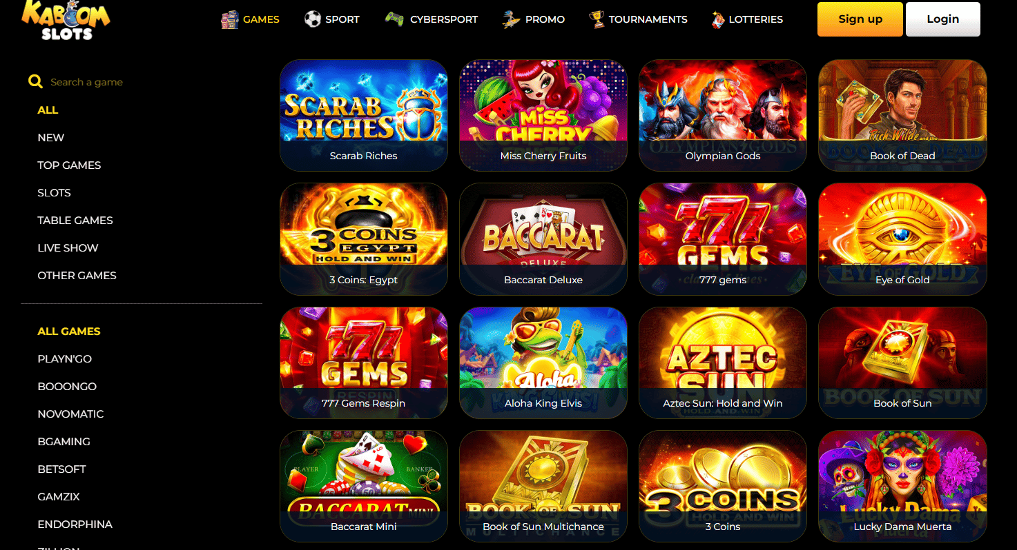 Kaboom Slots games