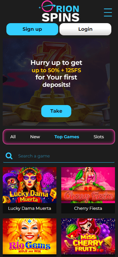 orion spins casino mobile version