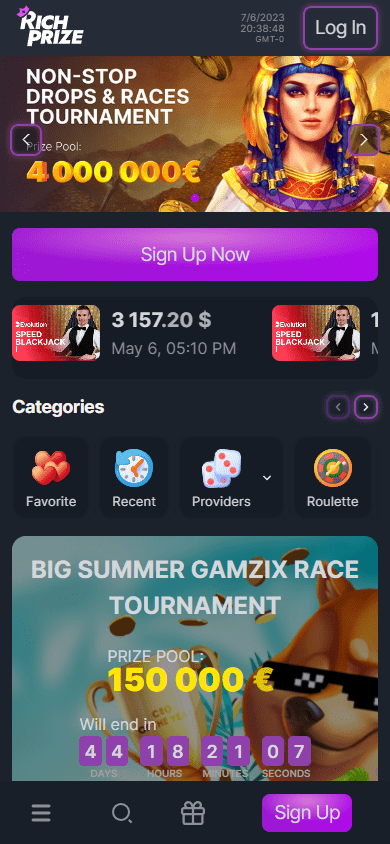 richprize casino mobile version