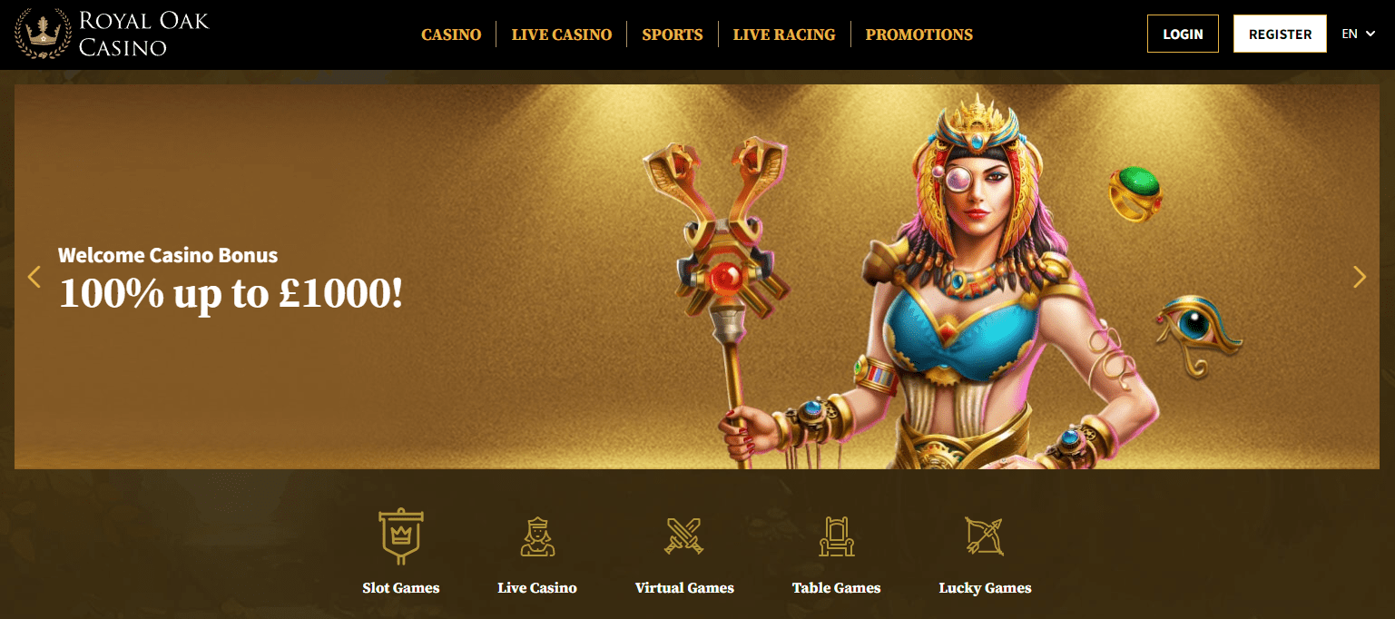 royal oak casino design and interface