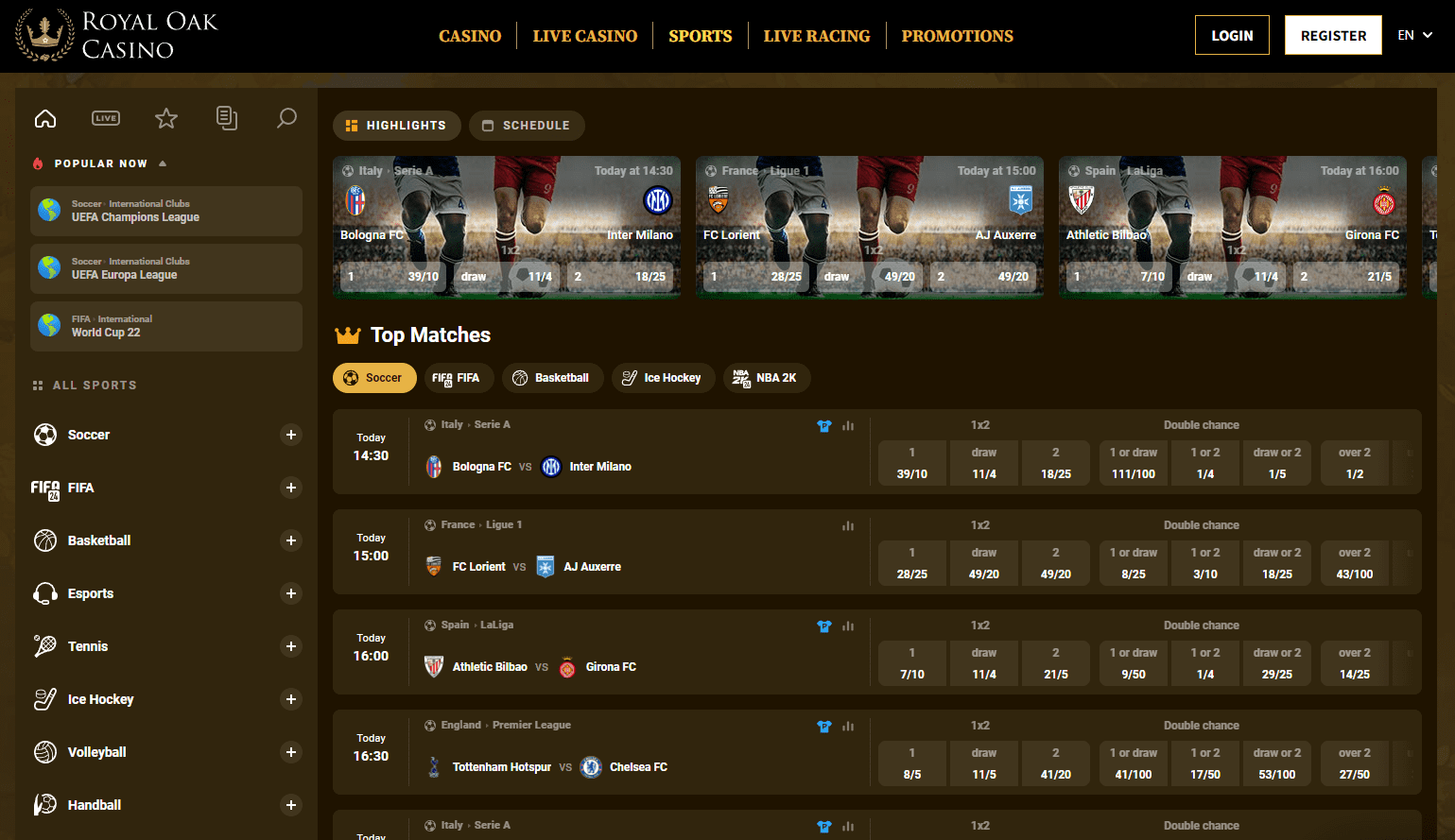 royal oak casino sports betting