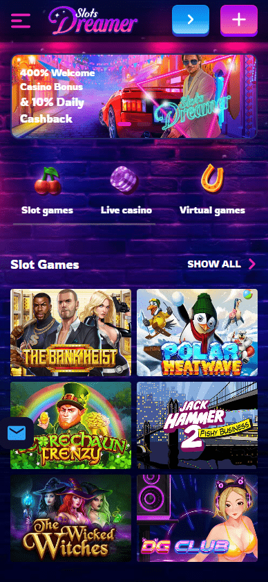 slots dreamer casino mobile version