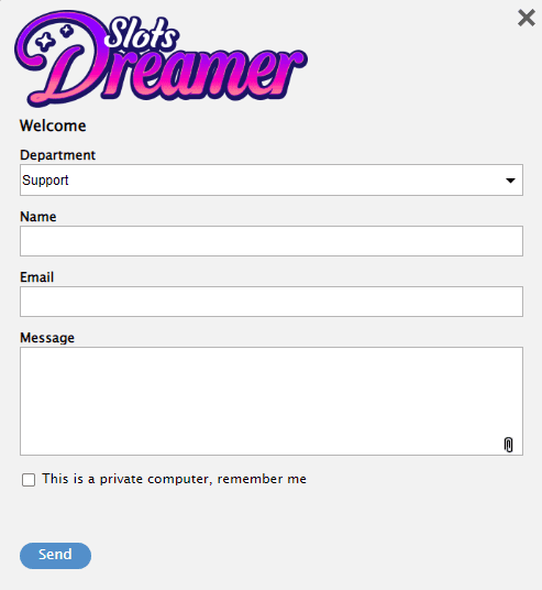 slots dreamer casino support