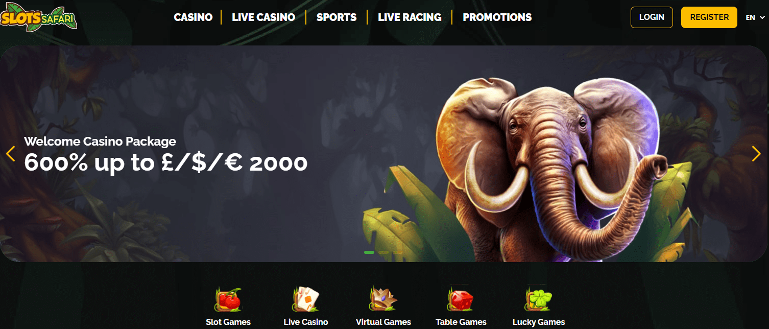 slots safari design and interface