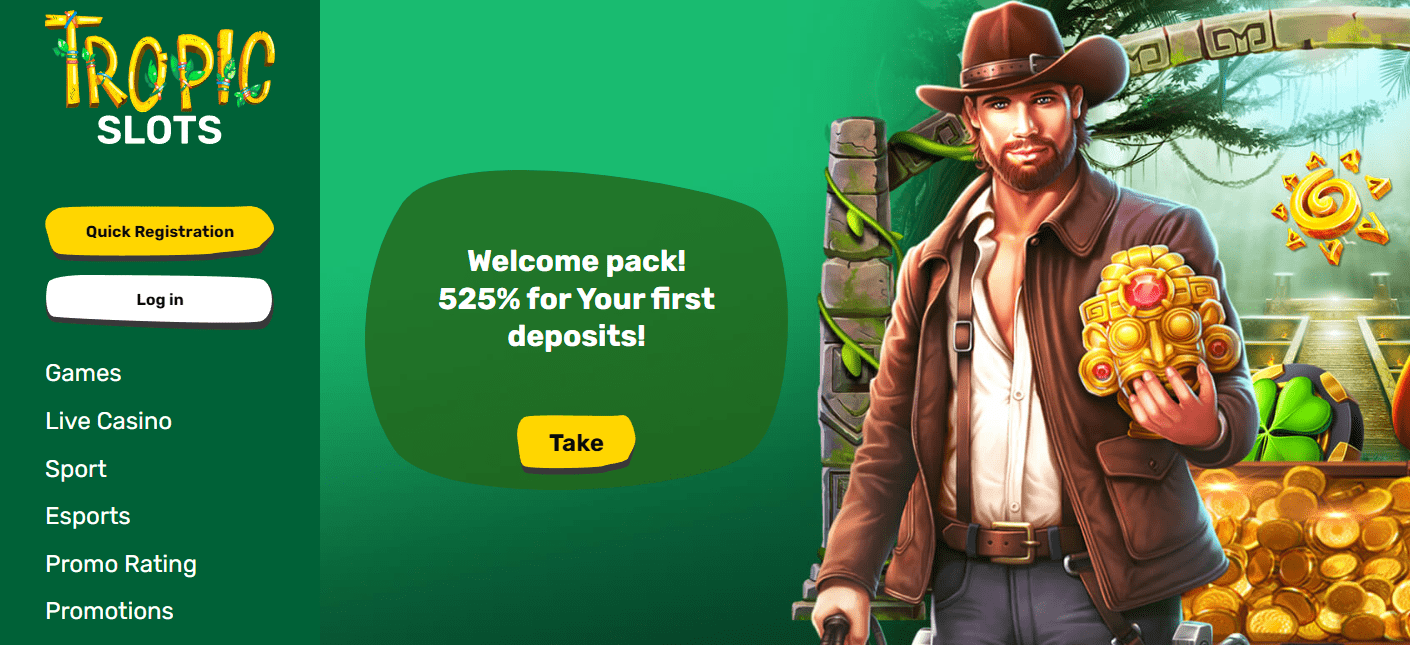 tropic slots homepage