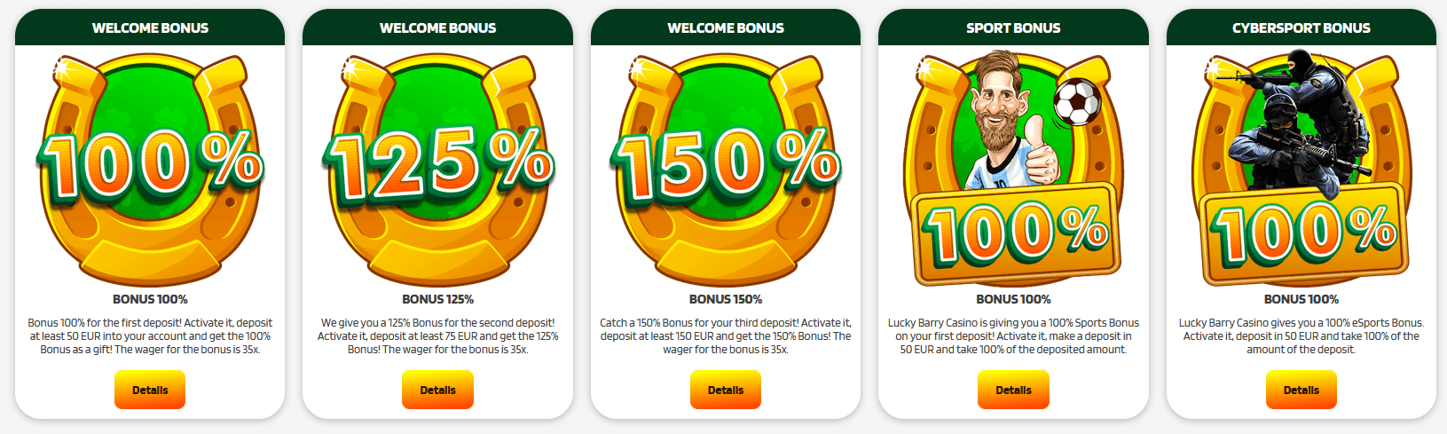 Lucky Barry Bonuses