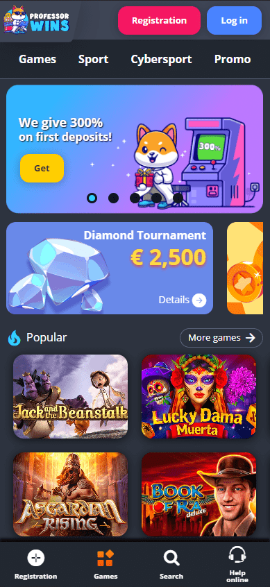 professor wins casino mobile version