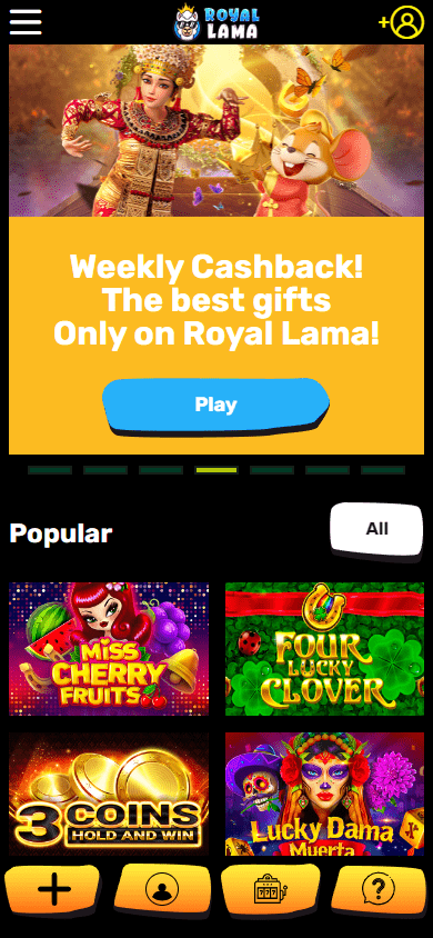 royal lama casino mobile version