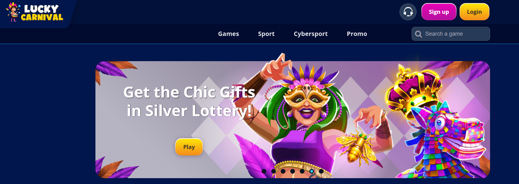 lucky carnival casino homepage