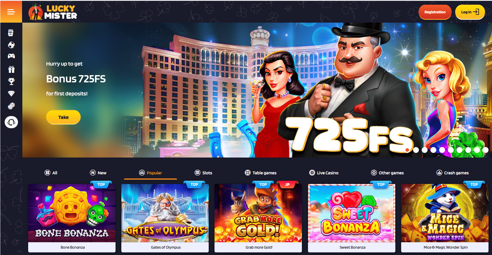 Lucky Mister Homepage