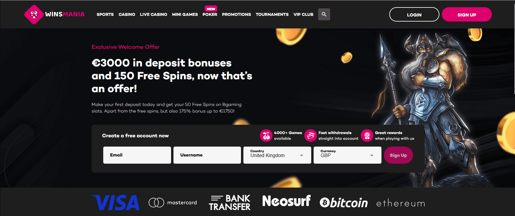 winsmania casino design