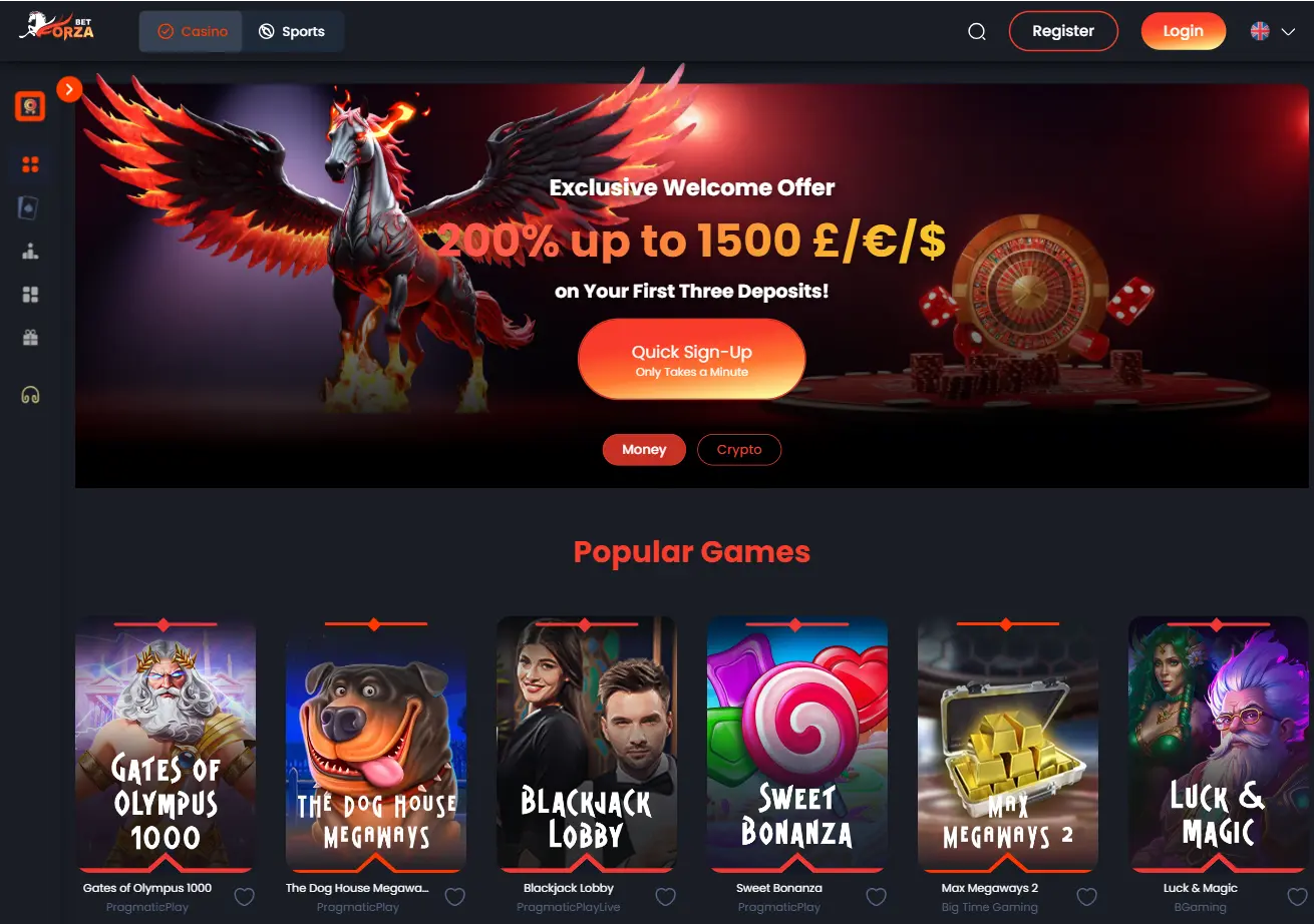 Forza.bet main page